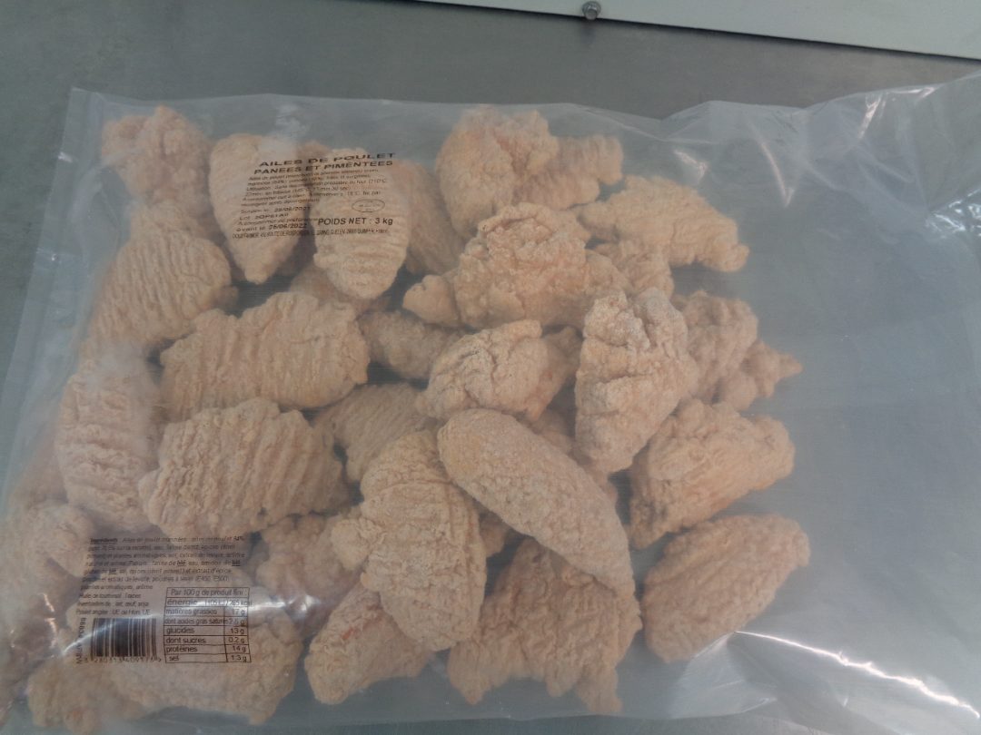 88834 ailes de poulet panées et pimentées : photo du produit rappelé le 20/10/2021