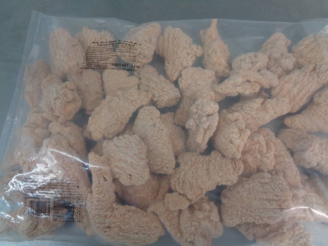 89298 ailes de poulet panées frites surgelées Doux : photo du produit rappelé le 15/10/2021