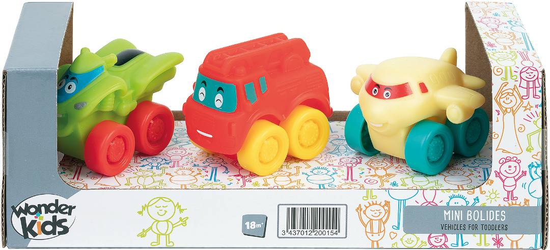A2200015 set 3 mini vehicules ass4 Wonderkids : photo du produit rappelé le 22/06/2023