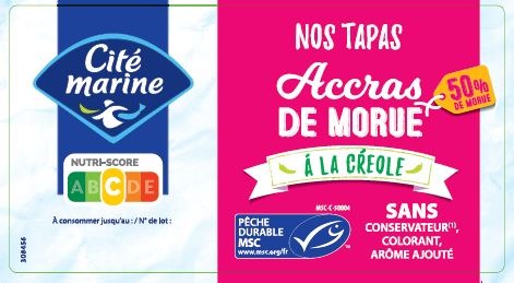 Accras de morue Cite Marine : photo du produit rappelé le 22/09/2022