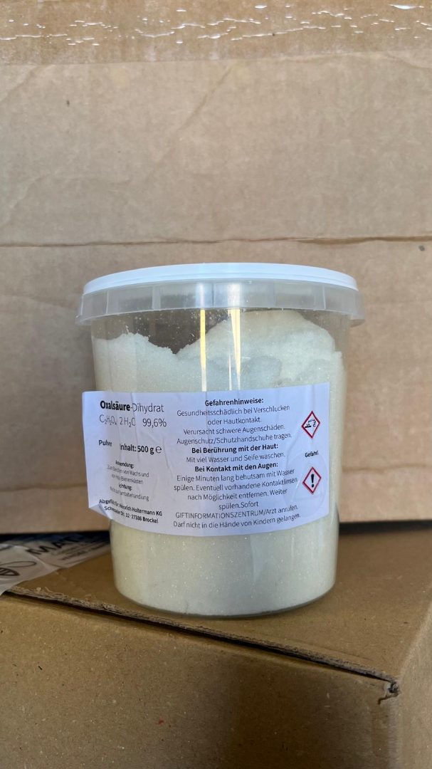 Acide oxalique : photo du produit rappelé le 20/11/2025