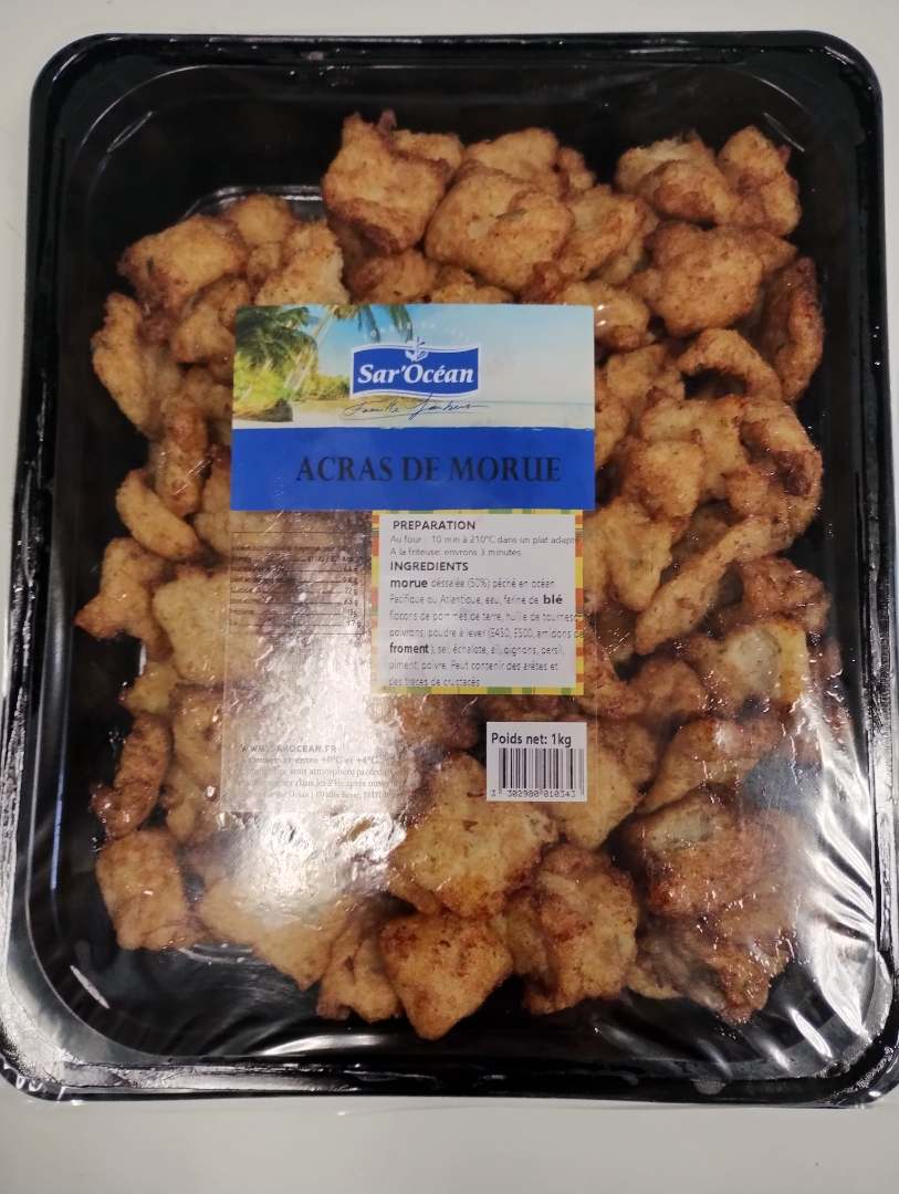 Acras de morue 1 kg Sar'ocean : photo du produit rappelé le 17/11/2023