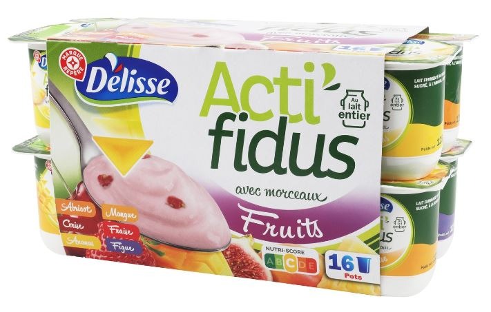 Actifidus aux fruits avec morceaux 16x125g Delisse : photo du produit rappelé le 30/11/2021