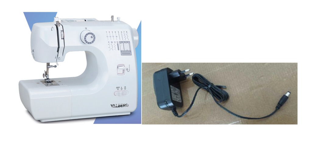 Adaptateur de la machine à coudre valberg vb-mac : photo du produit rappelé le 22/12/2023