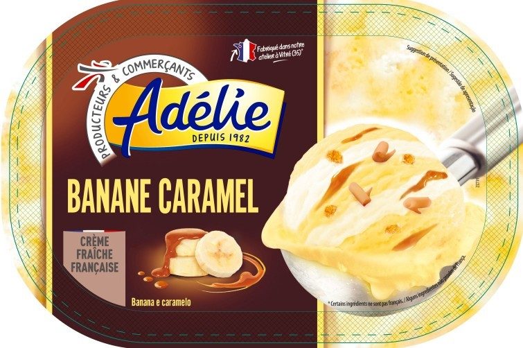 Adelie 0.9l banane caramel : photo du produit rappelé le 25/02/2022