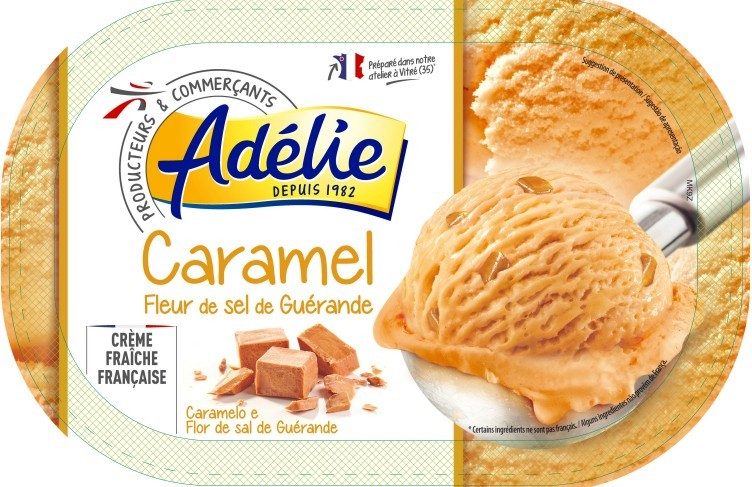 Adelie 1l caramel fleur sel : photo du produit rappelé le 25/02/2022