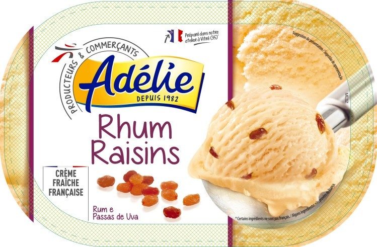 Adelie 1l rhum raisin : photo du produit rappelé le 05/01/2022