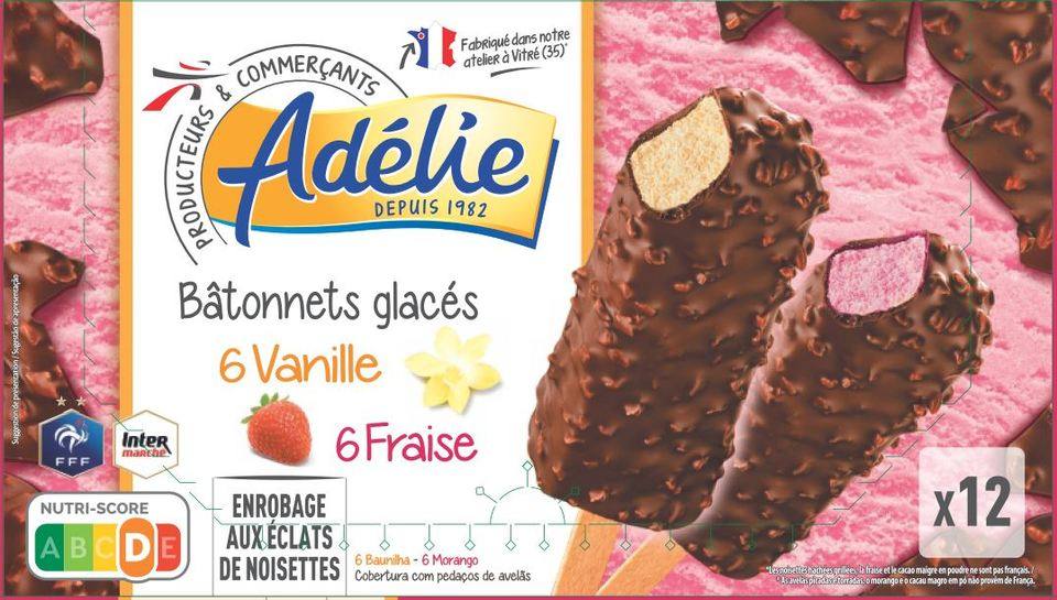 Adelie batonnet (fff) 12x60ml vanille fraise : photo du produit rappelé le 25/02/2022