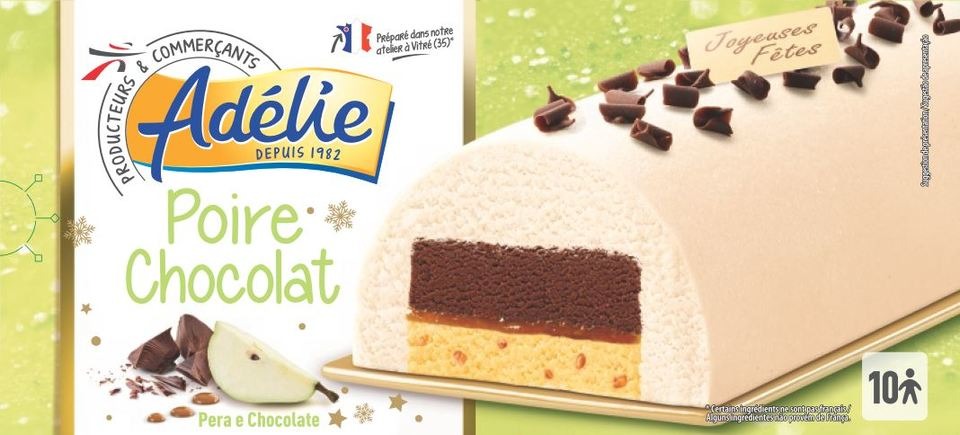 Adelie buche 1l poire - chocolat - caramel : photo du produit rappelé le 29/07/2021