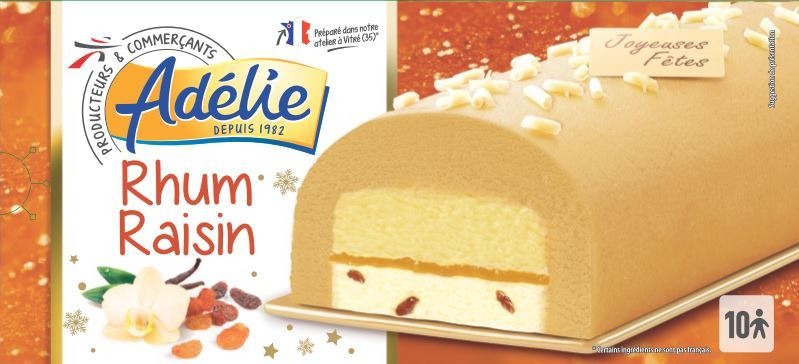 Adelie buche 1l rhum raisins : photo du produit rappelé le 29/07/2021