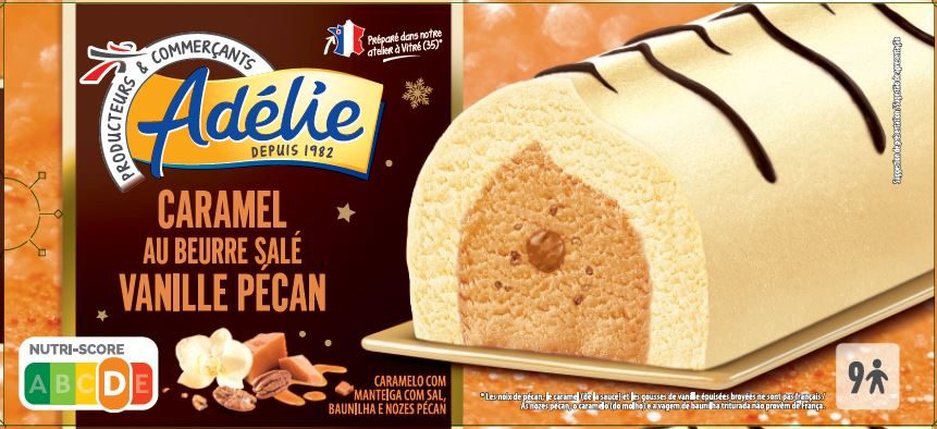 Adelie buche caramel vanille pecan : photo du produit rappelé le 05/01/2022