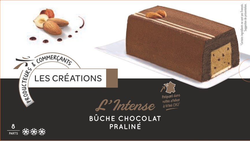 Adelie buche creation chocolat praline - 850ml : photo du produit rappelé le 05/01/2022