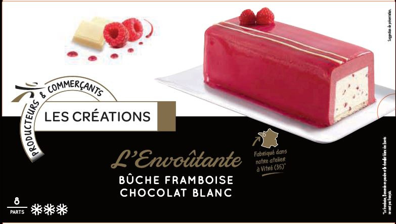 Adelie buche creation framboise chocolat blanc - 850ml : photo du produit rappelé le 05/01/2022