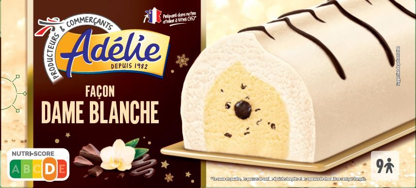 Adelie buche facon dame blanche - 900ml : photo du produit rappelé le 05/01/2022
