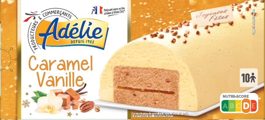 Adelie buche vanille caramel : photo du produit rappelé le 05/01/2022