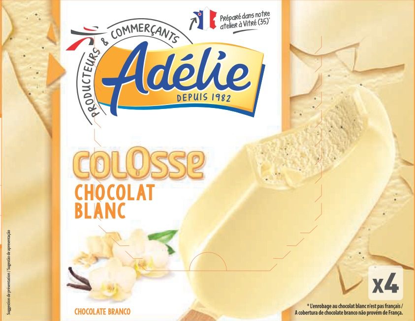 Adelie colosse 4x120ml vanille chocolat blanc : photo du produit rappelé le 29/07/2021