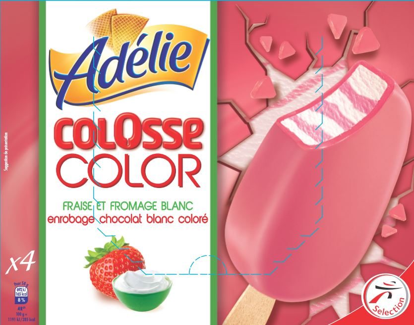 Adelie colosse colors 4x80ml fraise : photo du produit rappelé le 25/02/2022