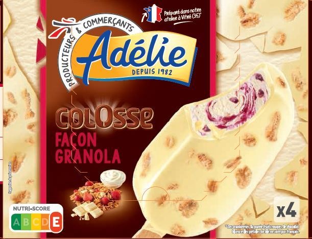 Adelie colosse facon granola : photo du produit rappelé le 12/07/2022