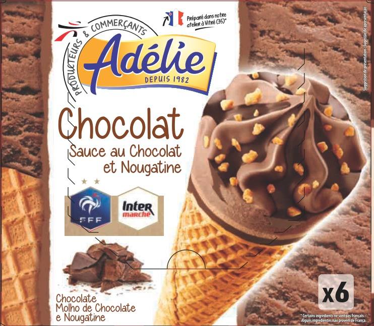 Adelie cone 6x120ml chocolat : photo du produit rappelé le 25/02/2022