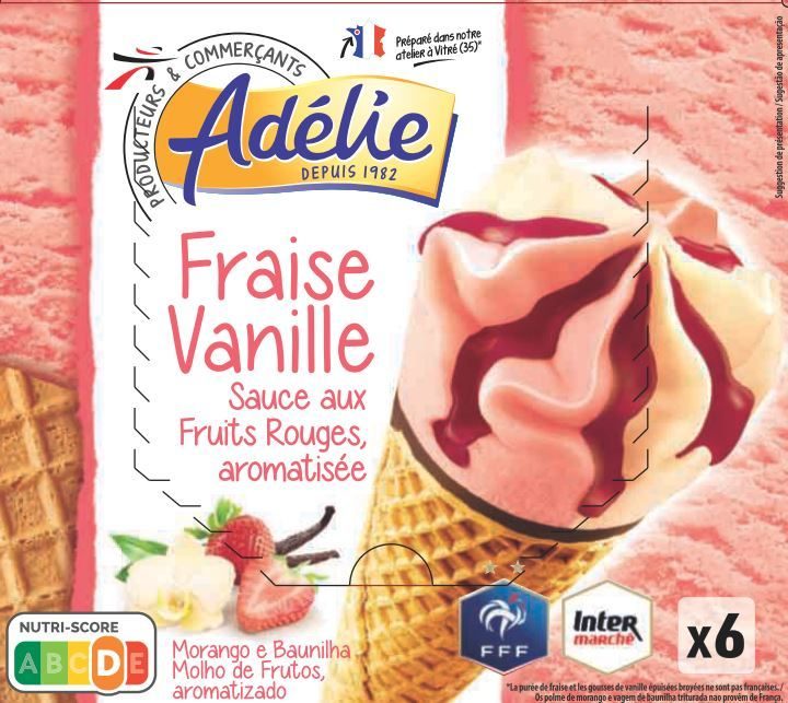 Adelie cone (fff) 6x120ml vanille fraise : photo du produit rappelé le 29/07/2021