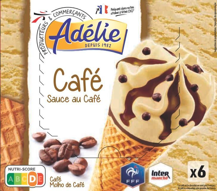 Adelie cone (fff) cafe 6x120ml : photo du produit rappelé le 29/07/2021