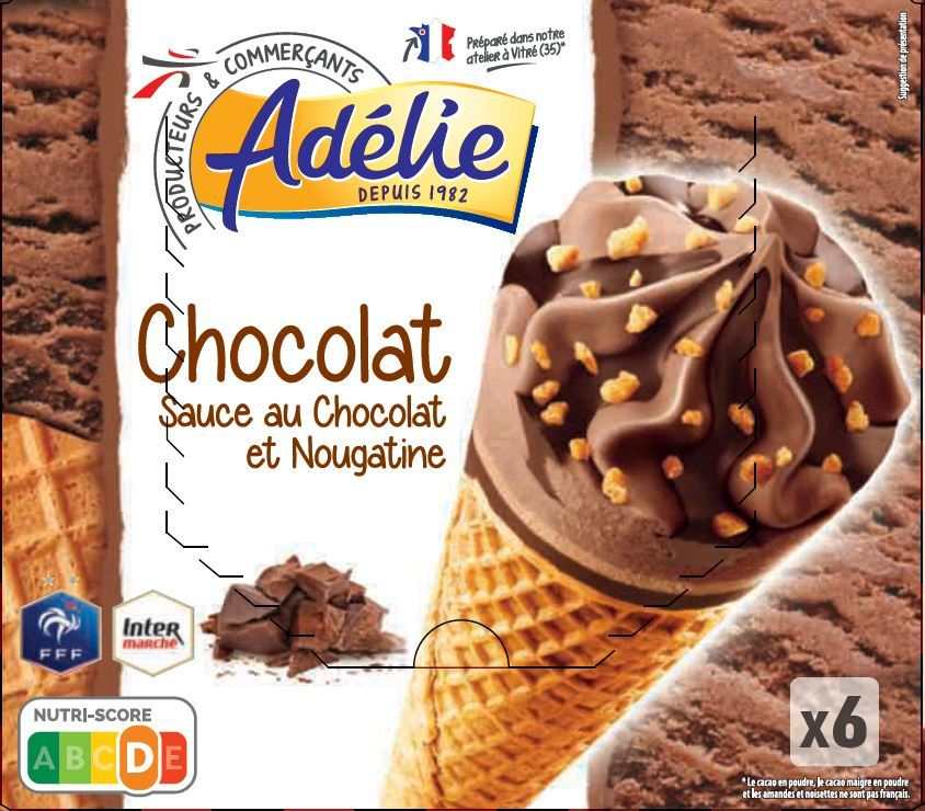 Adelie cone fff chocolat 6x120ml : photo du produit rappelé le 29/07/2021