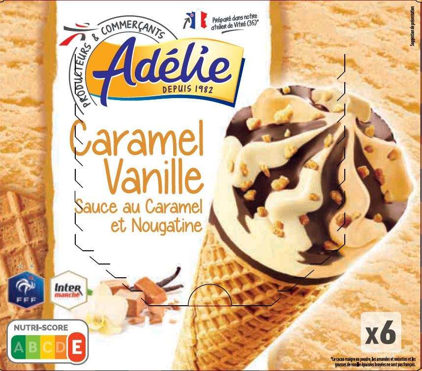 Adelie cone (fff) vanille caramel 6x120ml : photo du produit rappelé le 29/07/2021