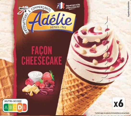 Adelie cone gourmand 6x110ml cheesecake : photo du produit rappelé le 11/06/2021