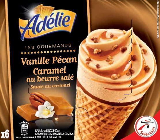 Adelie cone gourmand 6x110ml vanille pecan : photo du produit rappelé le 25/02/2022