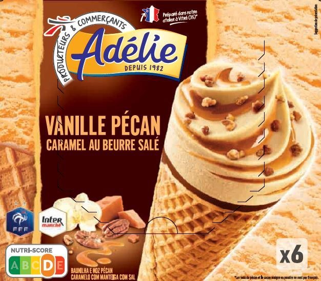 Adelie cone gourmand vanille pecan 6x110ml : photo du produit rappelé le 29/07/2021