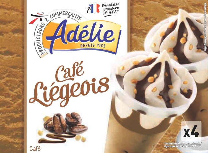 Adelie coupe 4x125ml cafe liegeois : photo du produit rappelé le 25/02/2022