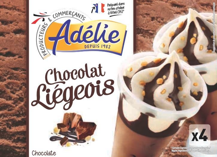 Adelie coupe 4x125ml chocolat liegois : photo du produit rappelé le 30/07/2021