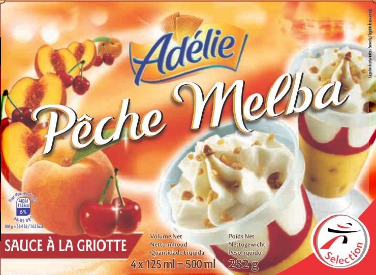 Adelie coupex4 peche melba : photo du produit rappelé le 30/07/2021