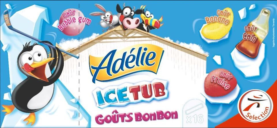 Adelie ice tub 16x55ml bonbon : photo du produit rappelé le 30/07/2021