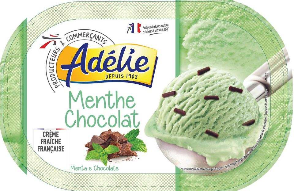 Adelie menthe chocolat 1l : photo du produit rappelé le 29/07/2021