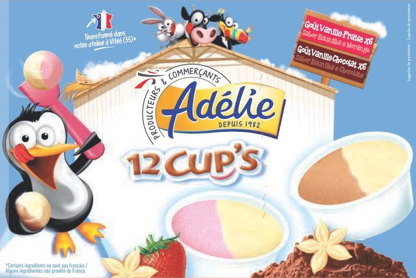 Adelie petit pot 12x65ml vanille, fraise, chocolat : photo du produit rappelé le 30/07/2021