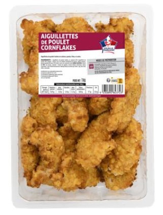 Aiguillette de poulet corn flakes Maître Coq et Sans Marque : photo 2 sur 2 du produit rappelé le 06/06/2025