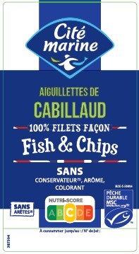 Aiguillettes de cabillaud façon fish and chips 210g Cite Marine : photo du produit rappelé le 05/08/2025