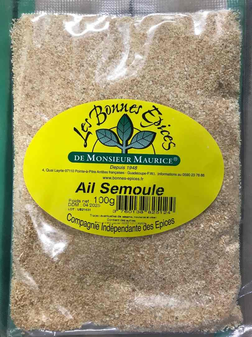Ail semoule 100g sachet Les Bonnes Epices de Monsieur Maurice : photo du produit rappelé le 13/06/2022