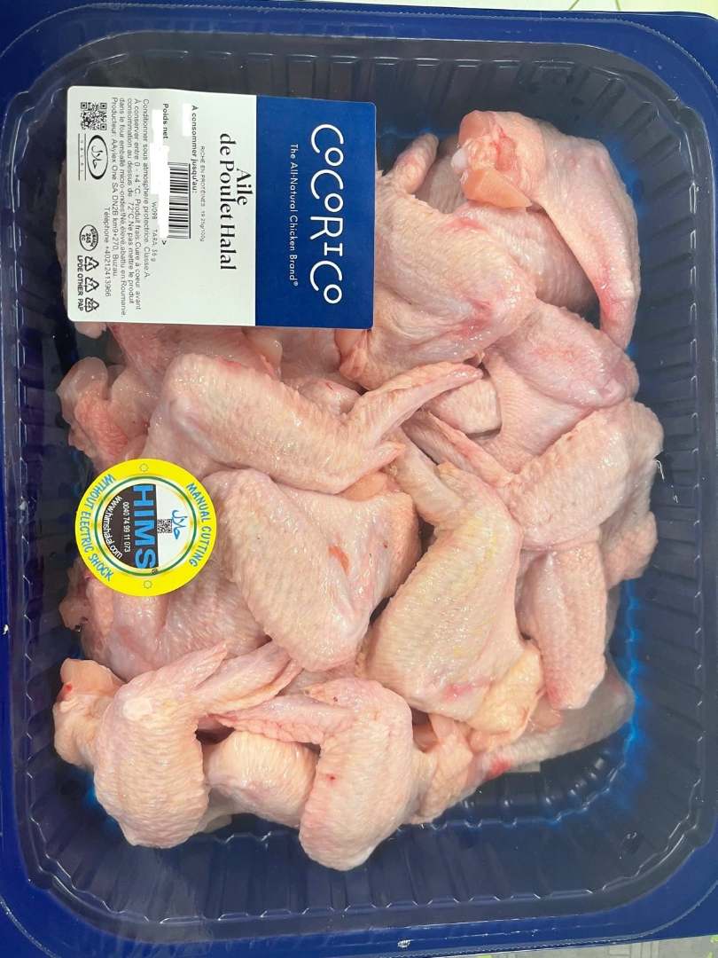 Aile de poulet Cocorico : photo du produit rappelé le 24/02/2025
