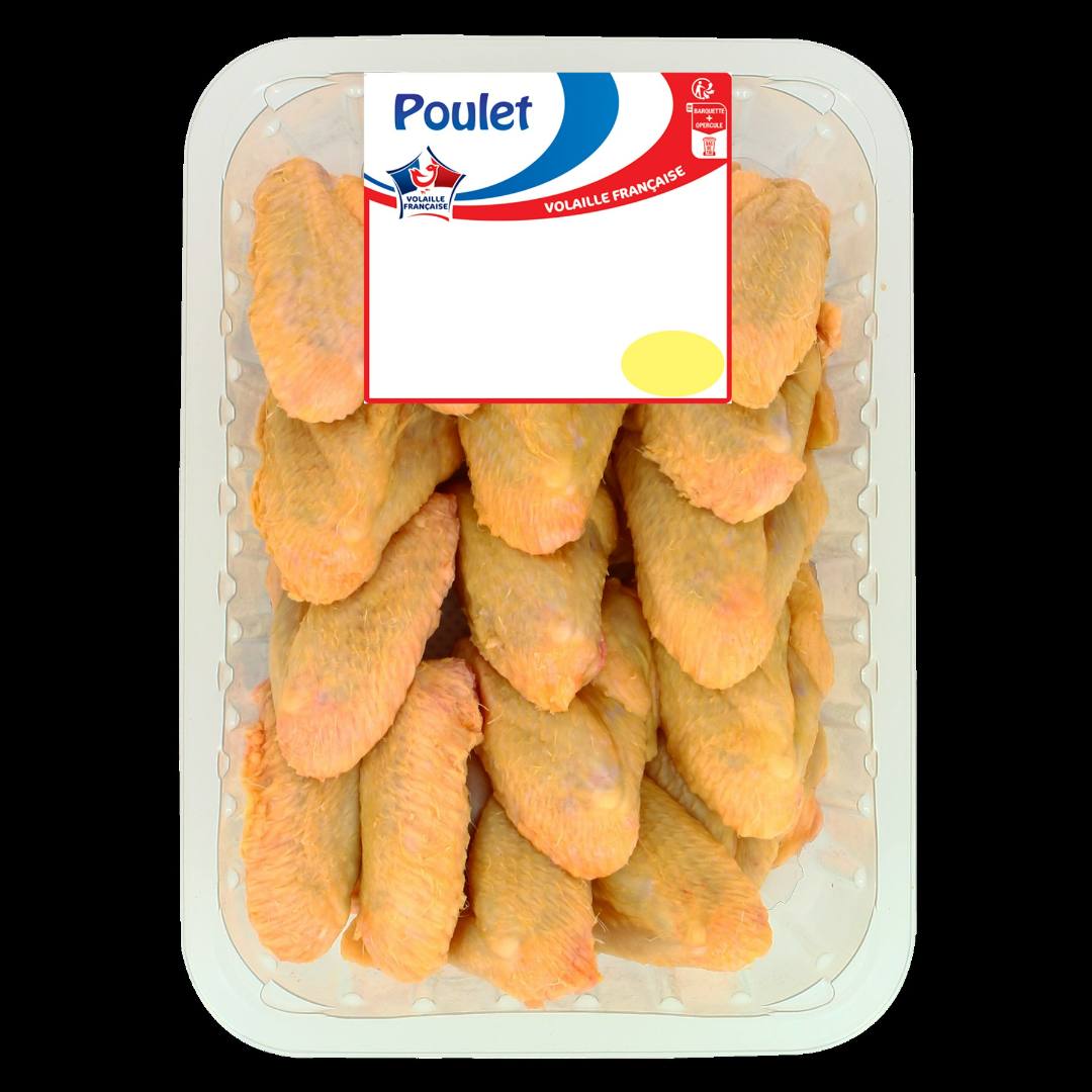 Ailes de poulet jaune Volaille Française : photo du produit rappelé le 11/04/2024