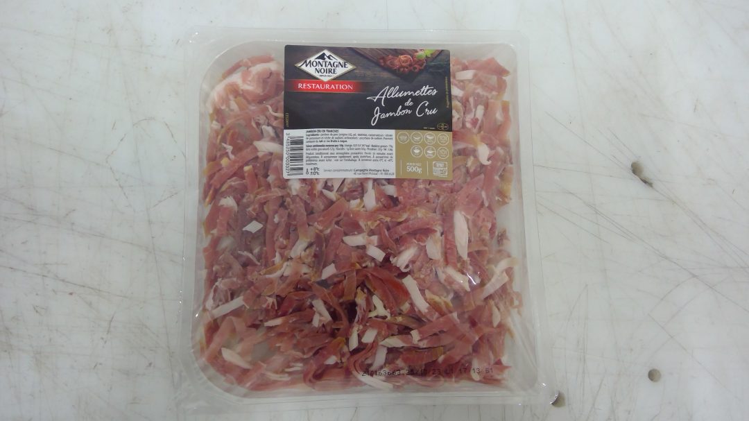 Allumettes de jambon cru Montagne Noire Restauration : photo du produit rappelé le 31/07/2023