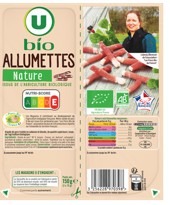 Allumettes nature ubio vpf 2x75g U BIO : photo du produit rappelé le 16/06/2026