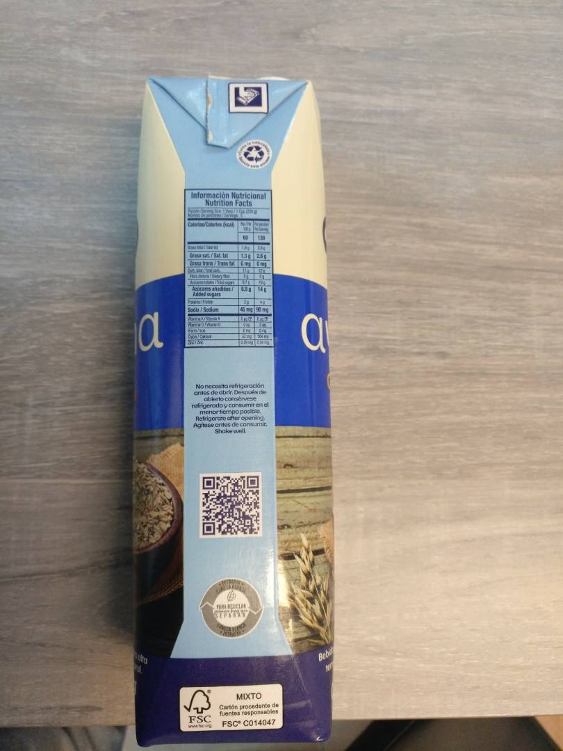 Alpina bebida de avena : photo 2 sur 3 du produit rappelé le 10/03/2023