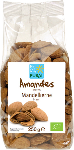 Amandes brunes pural 250 g : photo du produit rappelé le 14/02/2022