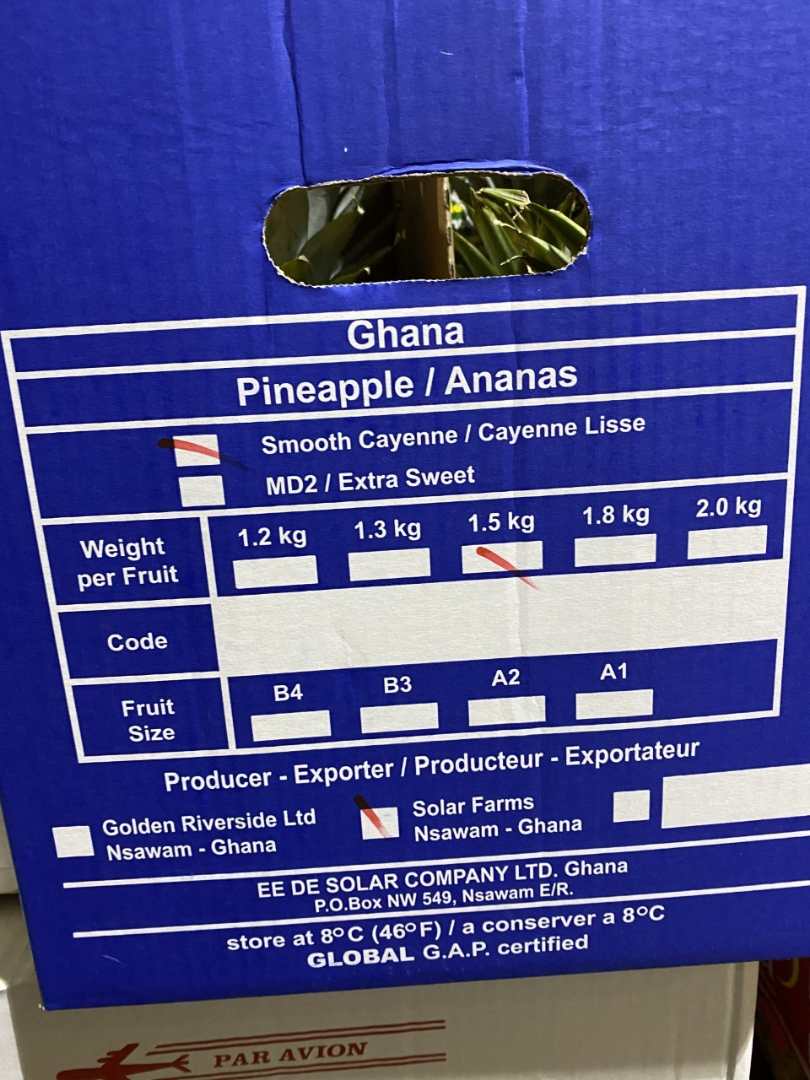 Ananas avion cayenne Bomarts : photo 4 sur 4 du produit rappelé le 30/06/2021