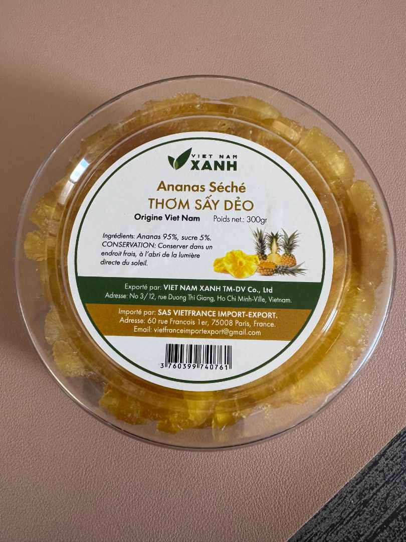 Ananas seche Vietnam Xanh : photo 1 sur 2 du produit rappelé le 02/06/2026