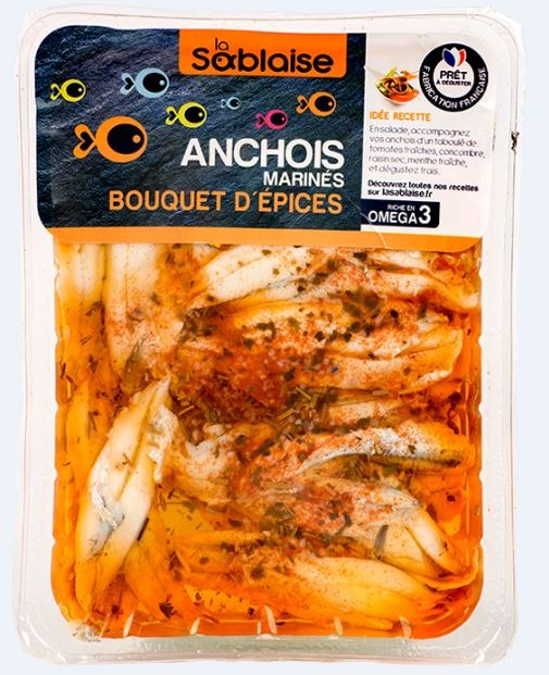 Anchois marinés au bouquet d'épices La Sablaise : photo du produit rappelé le 08/10/2021