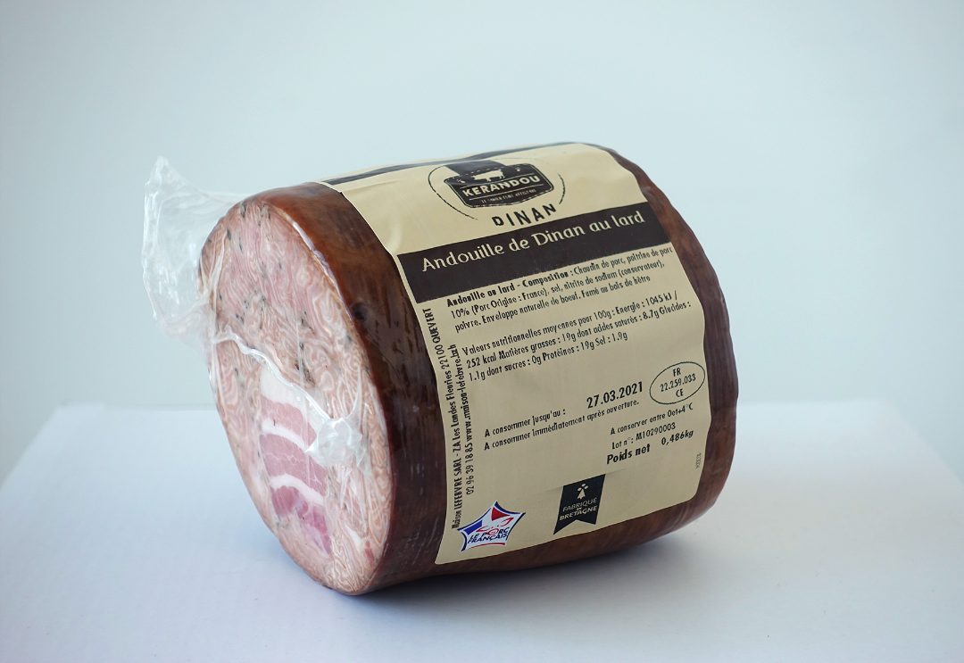 Andouille de dinan au lard Kerandou : photo du produit rappelé le 14/11/2023