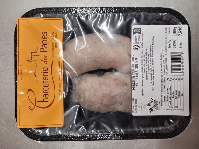 Andouillette prov vpf a.a.a.a.a Maison Filliere et Charcuterie des Papes : photo 5 sur 5 du produit rappelé le 26/02/2026
